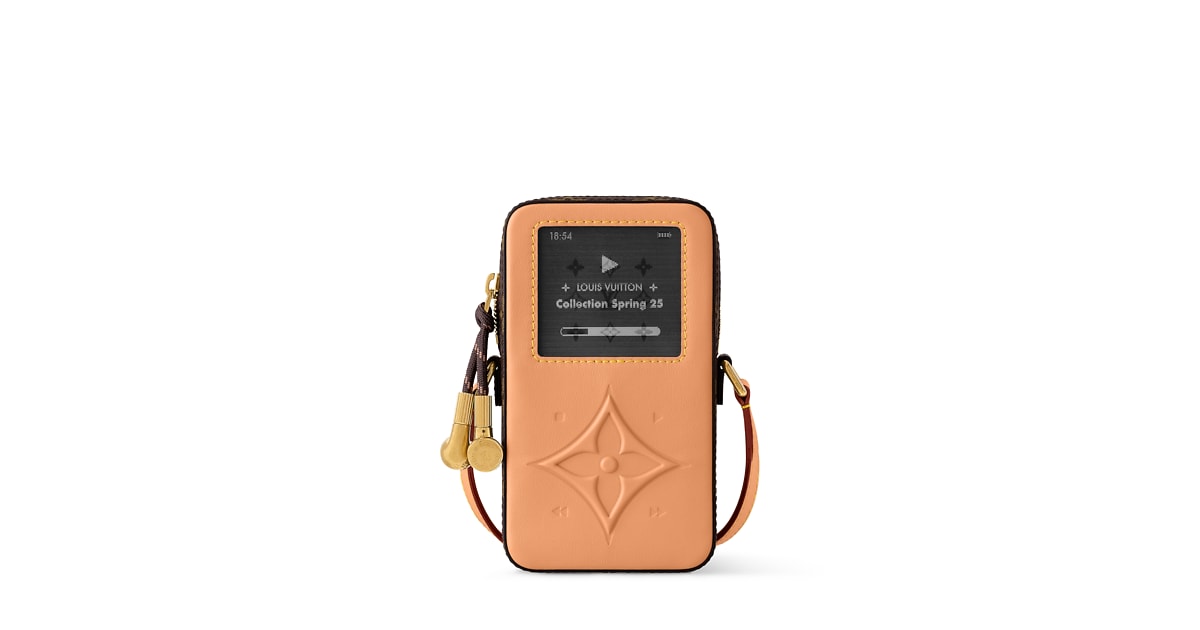 LOUIS VUITTON Monogram Music Player Wearable Wallet Shoulder Bag M14063 Brown